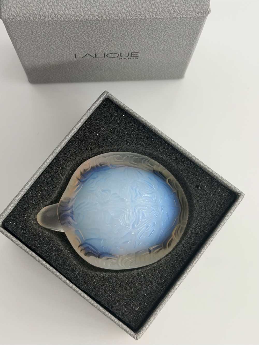 Lalique Opalescent Crystal Sidonie Turtle
